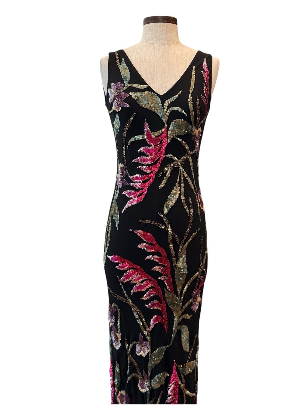 Sue Wong Nocturne sequin floral maxi dress - Picture 3 of 15